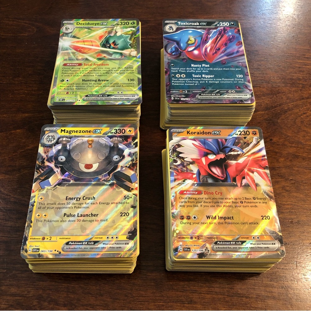 100 POKEMON CARDS TCG BULK LOT & DOUBLE RARE EX CARD